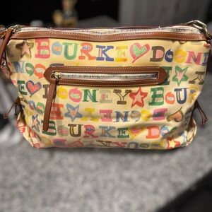 Xl Dooney & Bourke Y2K Multicolor Canvas Shoulder Bag